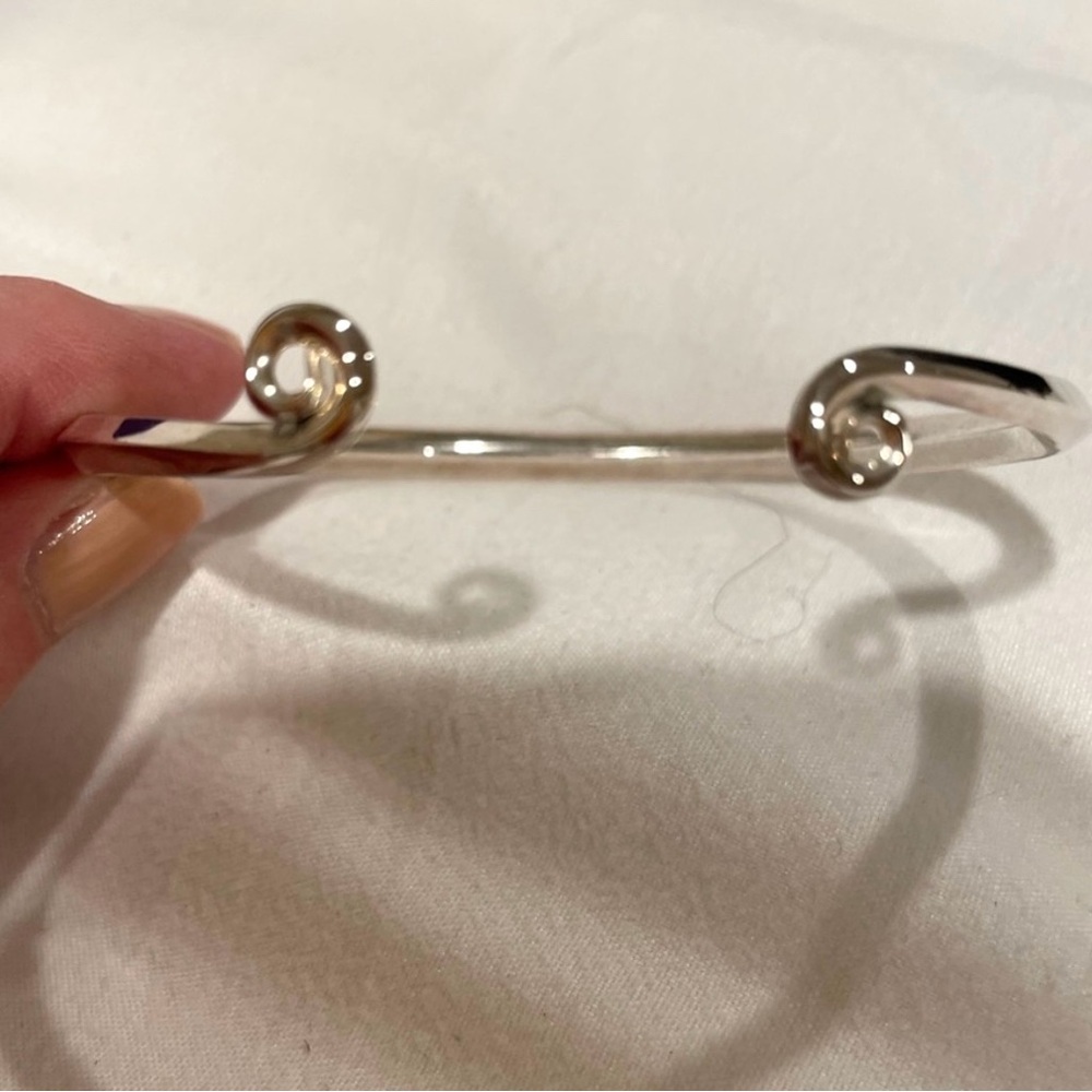Vintage Cristy Cali Coiled Cuff, solid 21 grams, sterling silver 925 bracelet - Picture 5 of 13